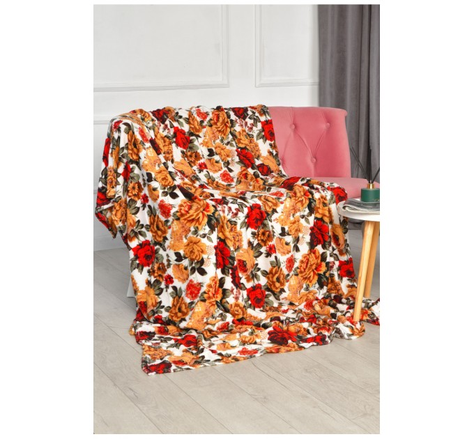 Плед білого кольору з принтом розмір 150*200 206398L