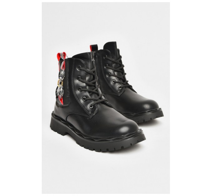 Черевики дитячі для дівчинки чорного кольору зимові 206526L