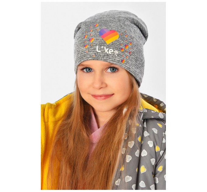 Шапка дитяча сіра 137720L