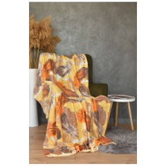 Плед помаранчевого кольору з принтом розмір 150*200 155220L