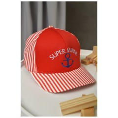 Кепка дитяча для хлопчика червоного кольору 155921L