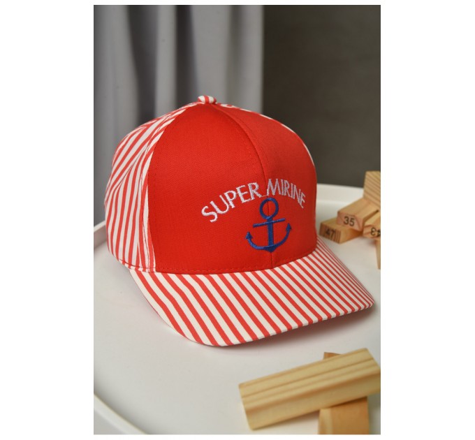 Кепка детская для мальчика красного цвета 155921L