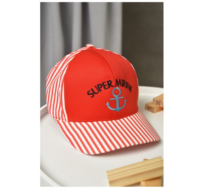 Кепка детская для мальчика красного цвета 155924L