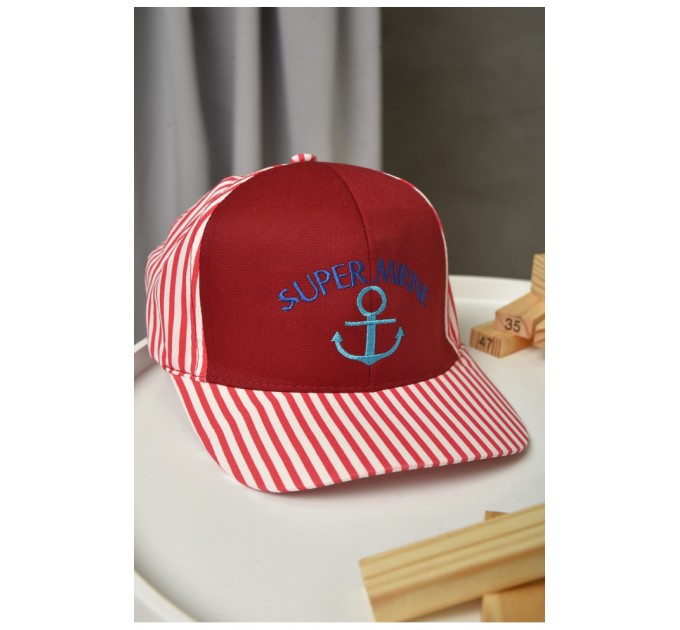 Кепка детская для мальчика бордового цвета 155935L