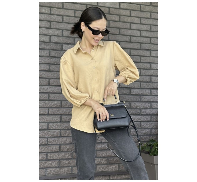 Блуза женская бежевого цвета 156489L