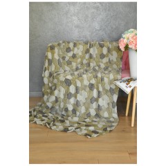 Плед  коричневого кольору з принтом розмір 200*220 158585L