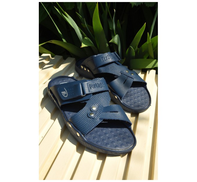 Шлепанцы мужские темно-синего цвета 159358L