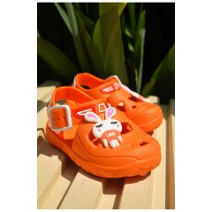 Сандалі дитячі піна для дівчинки помаранчевого кольору 159537L