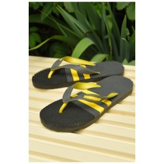 В`єтнамки чоловічі чорного кольору в жовту смужку 159715L
