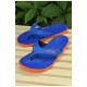 В`єтнамки чоловічі синього кольору з помаранчевою підошвою 160077L