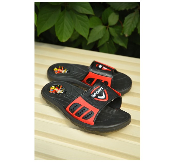 Шльопанці дитячі хлопчик чорного кольору 162953L