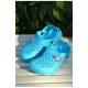 Кроксы детские для девочки бирюзового цвета 165371L