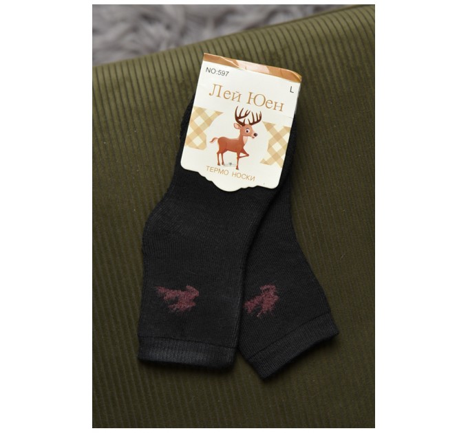 Носки детские махровые черного цвета 167859L