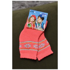 Носки детские махровые для девочки розового цвета 167900L