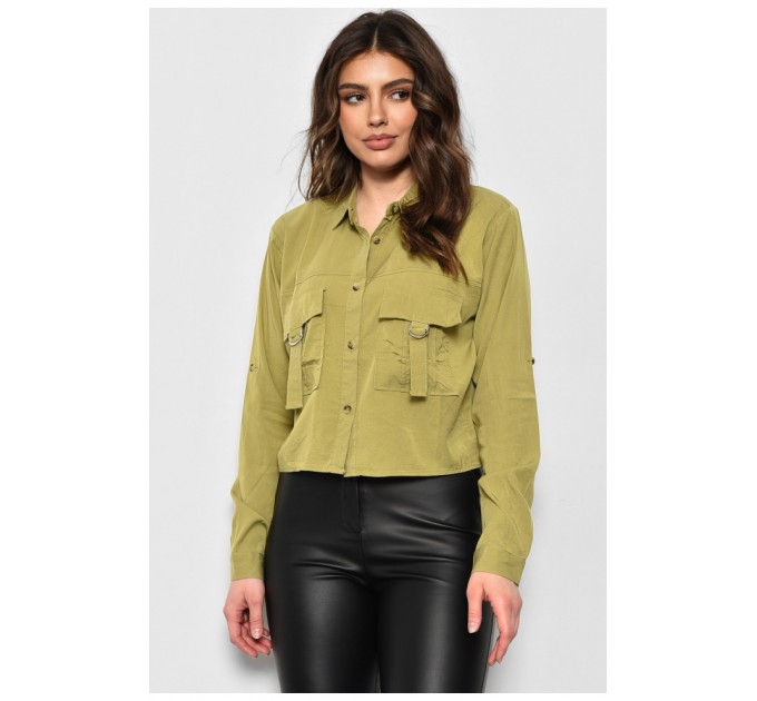 Сорочка жіноча оливкового кольору 168961L