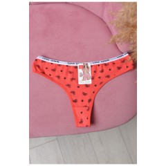 Стрінги жіночі з принтом коралового кольору 169735L Стрінги жіночі з принтом коралового кольору 169735L