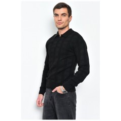 Светр чоловічий чорного кольору акриловий 169907L