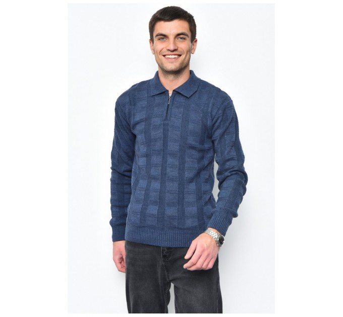 Светр чоловічий синього кольору акриловий 169908L