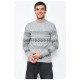 Светр чоловічий сірого кольору акриловий 169919L