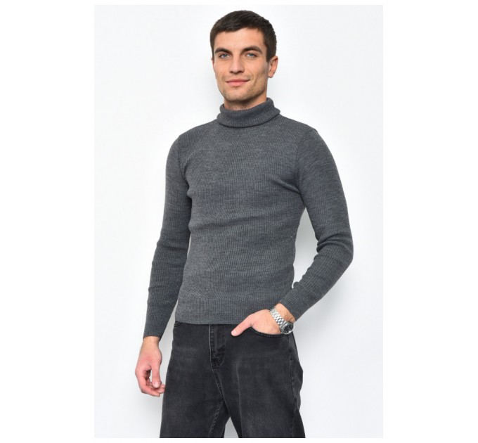 Гольф чоловічий темно-сірого кольору акриловий 169937L