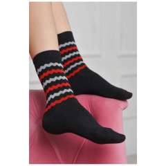 Шкарпетки жіночі з малюнком чорного кольору розмір 36-40 170149L