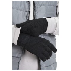 Рукавички чоловічі акрилові з начосом чорного кольору 170939L