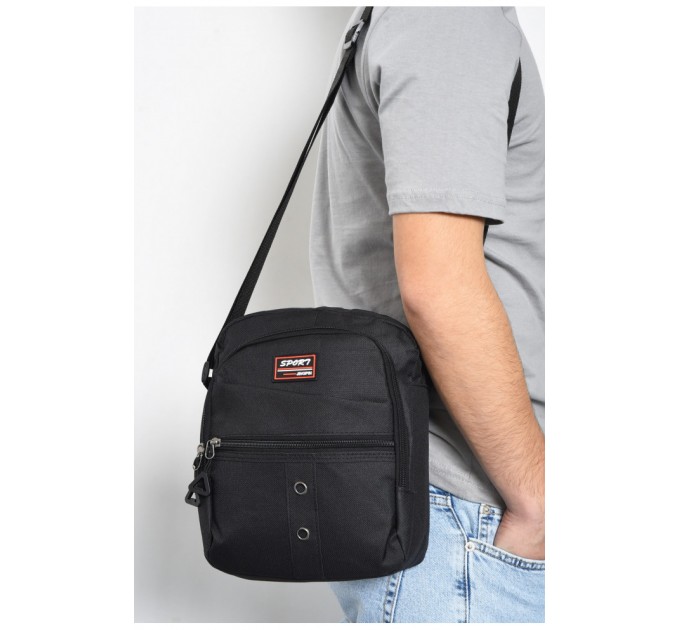 Сумка чоловіча через плече чорного кольору 171087L