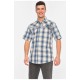 Сорочка чоловіча напівбатальна в клітинку блакитного кольору 172014L