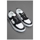 Кросівки чоловічі чорно-білого кольору на шнурівці 172336L