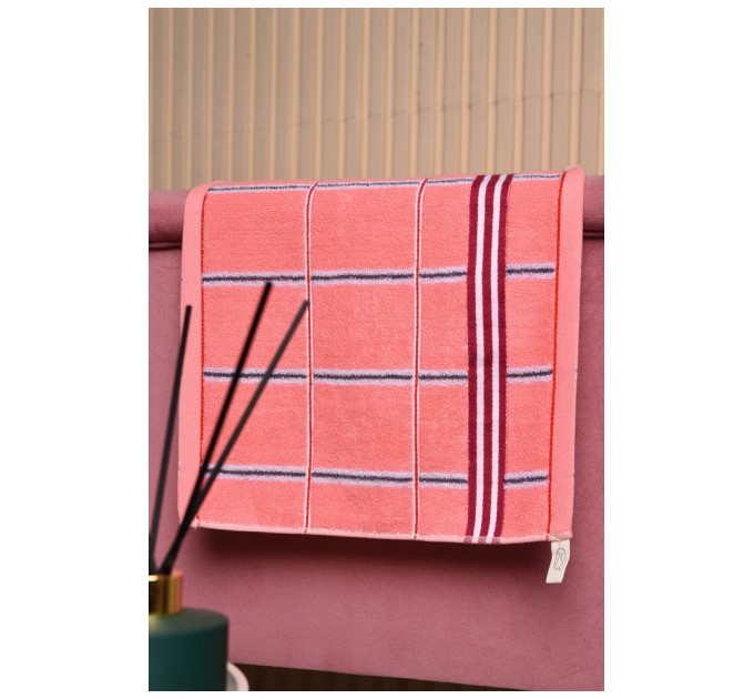 Салфетка кухонная махровая розового цвета 173634L