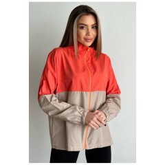 Вітровка жіноча оранжевого кольору 174196L