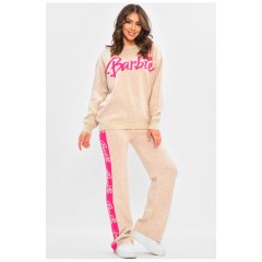 Костюм жіночий розкльошений бежевого кольору 174392L