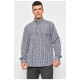 Сорочка чоловіча сірого кольору в клітинку 174860L