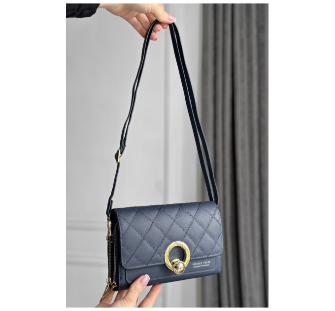 Клатч жіночий темно-синього кольору 175149L