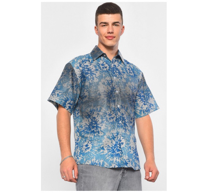 Сорочка чоловіча синього кольору 175429L
