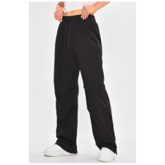 Брюки женские полубатальные черного цвета 175985L