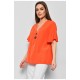 Блуза жіноча з коротким рукавом  помаранчевого кольору 176188L