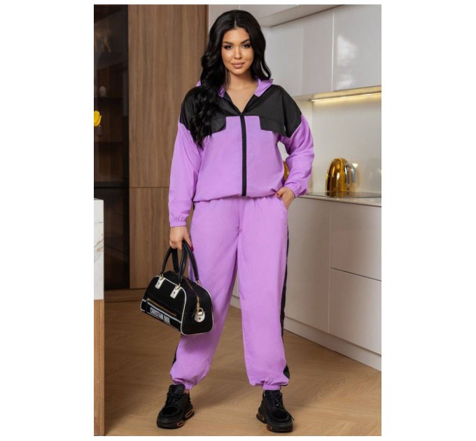 Спортивний костюм жіночий фіолетового кольору 176246L