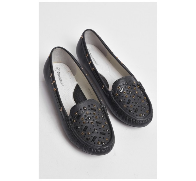 Балетки дитячі для дівчинки чорного кольору 176395L