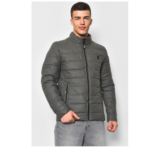 Куртка чоловiча демicезонна сірого кольору 176829L