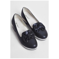 Детские туфли для девочки темно-синего цвета 176930L
