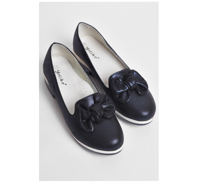 Детские туфли для девочки темно-синего цвета 176930L