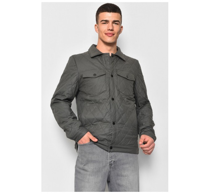 Куртка чоловiча демicезонна сірого кольору 177103L