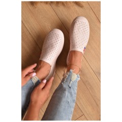 Мокасини жіночі рожевого кольору на шнурівці 177125L