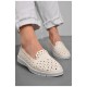Мокасини жіночі молочного кольору 177139L
