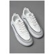 Кросівки чоловічі біло-сірого кольору на шнурівці 177216L