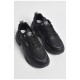 Кросівки чоловічі чорного кольору на шнурівці 177367L