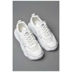 Кроссовки мужские белого цвета на шнуровке 177368L