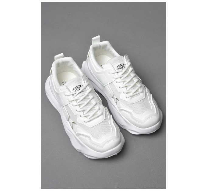 Кроссовки мужские белого цвета на шнуровке 177368L