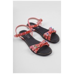 Босоніжки жіночі червоного кольору 177457L